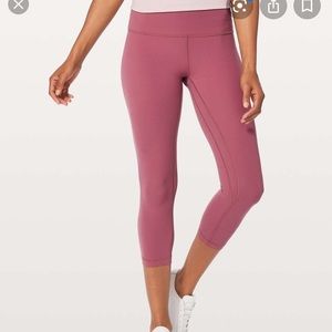 Rare Lululemon Misty Merlot align crop leggings